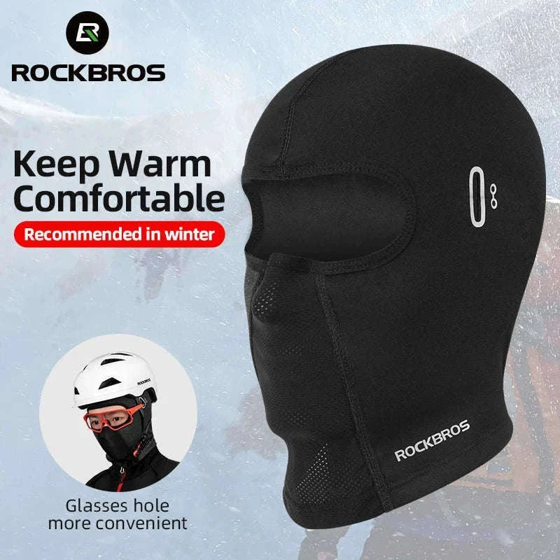 Thermal Cycling Cap Fleece Winter Headgear with Glasses Hole-LF8008-2