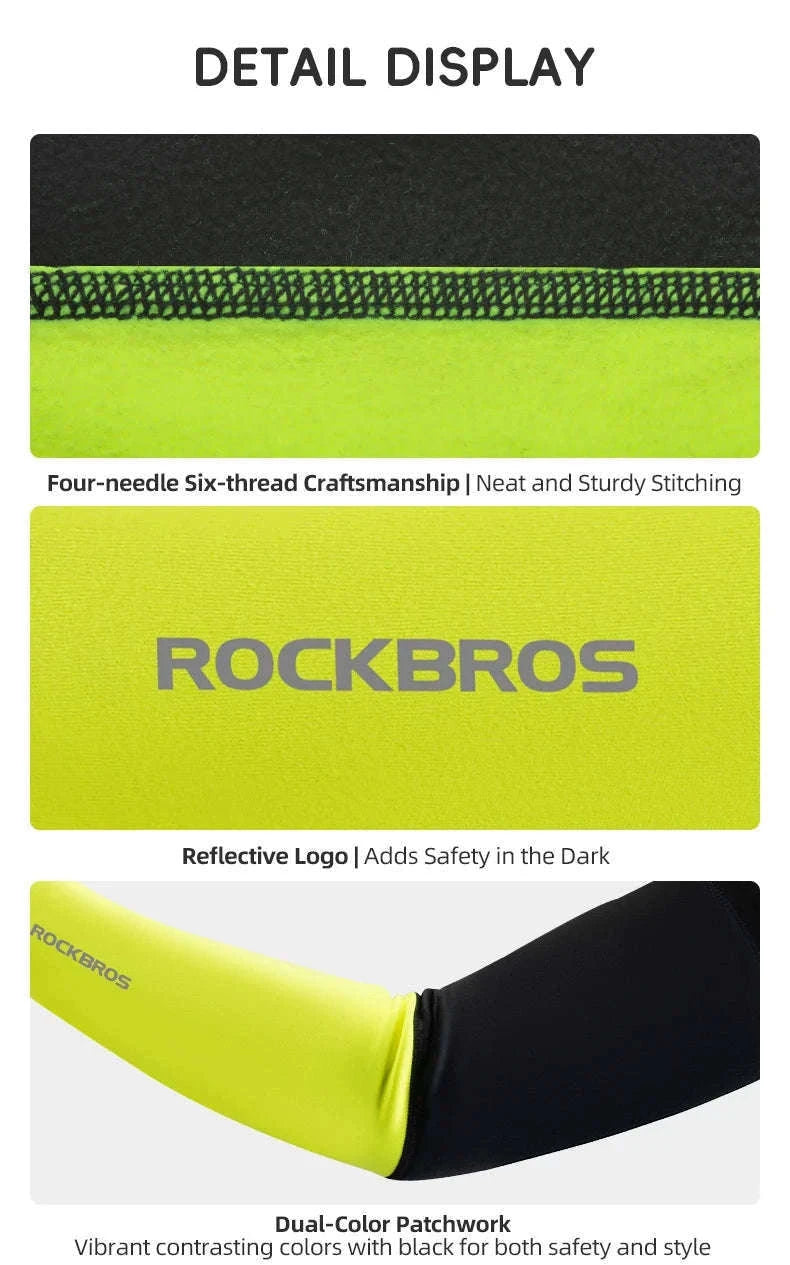 Thermal Fleece Arm & Leg Sleeves for Cycling Warmth and Protection-XT089 TT024 Set / L-XL