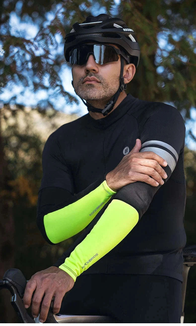 Thermal Fleece Arm & Leg Sleeves for Cycling Warmth and Protection-XT089 TT024 Set / L-XL