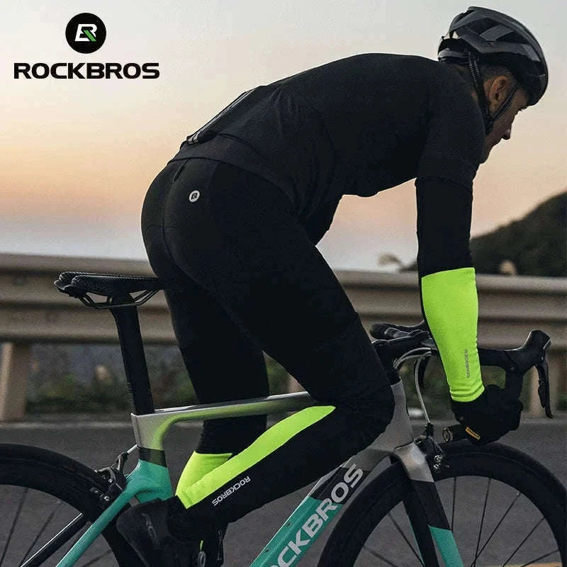 Thermal Fleece Arm & Leg Sleeves for Cycling Warmth and Protection-XT089 TT024 Set / L-XL