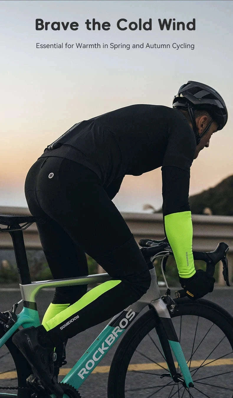 Thermal Fleece Arm & Leg Sleeves for Cycling Warmth and Protection-XT089 TT024 Set / L-XL