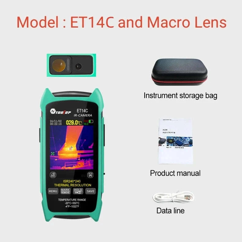 Thermal Imager ET14C with 2.8‑inch Display-ET14C and Macro Lens