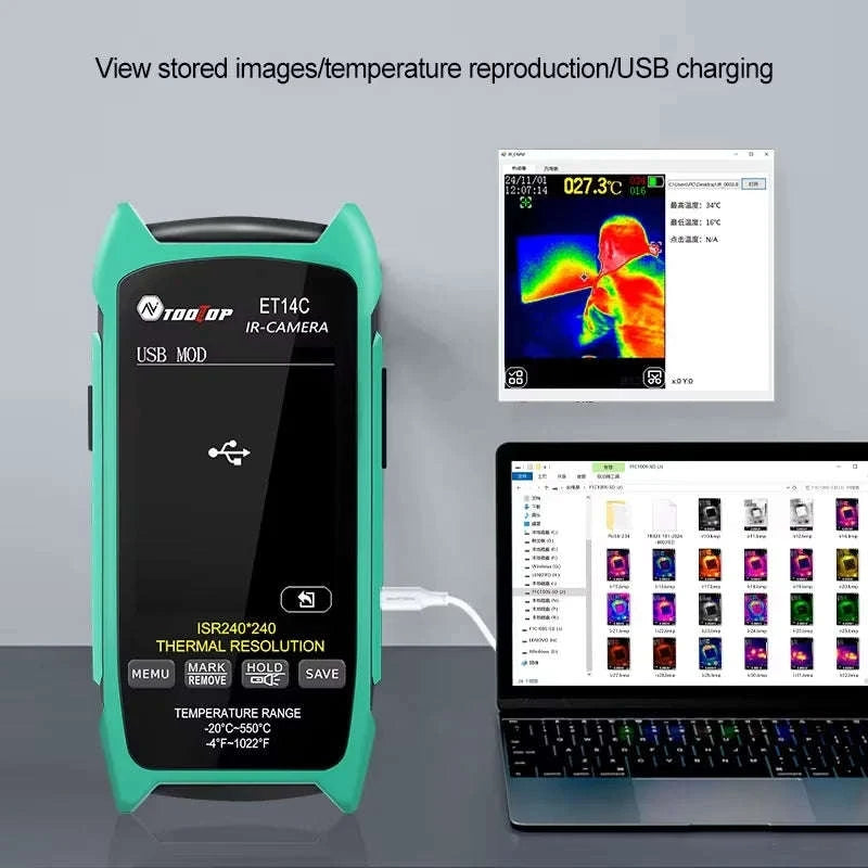 Thermal Imager ET14C with 2.8‑inch Display-ET14C and Macro Lens