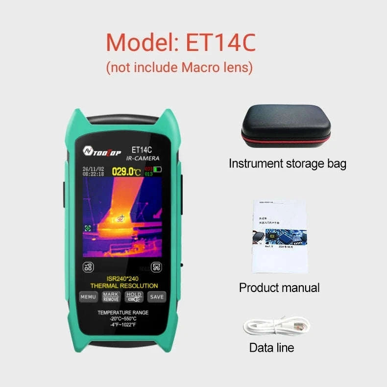 Thermal Imager ET14C with 2.8‑inch Display-ET14C and Macro Lens