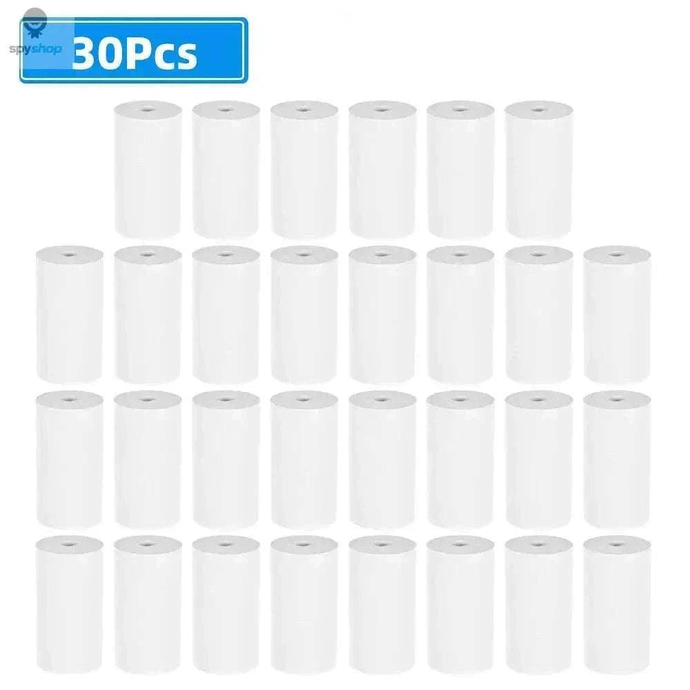 Thermal Paper Rolls 57×25mm – Clear Instant Camera Prints, Sticker-Backed-30 Rolls Sticker