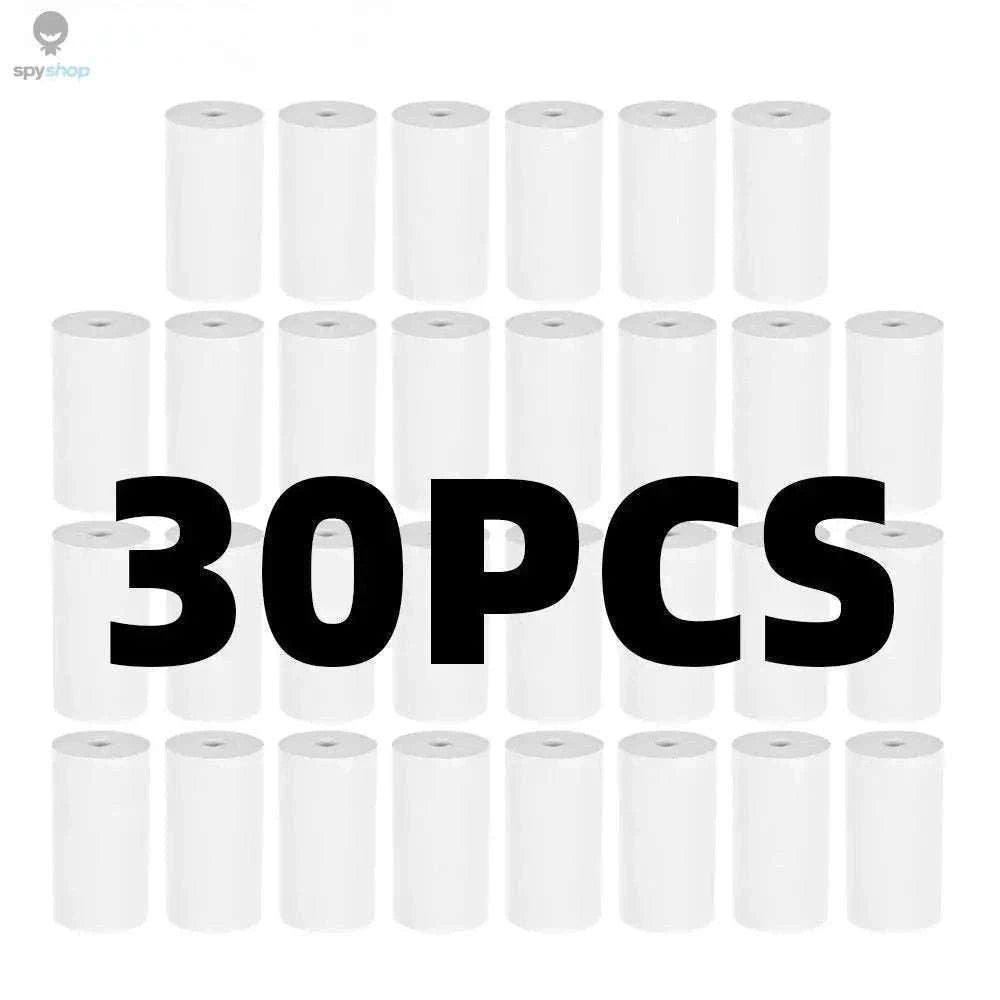 Thermal Paper Rolls 57×25mm – Clear Instant Camera Prints, Sticker-Backed-30 Rolls Sticker