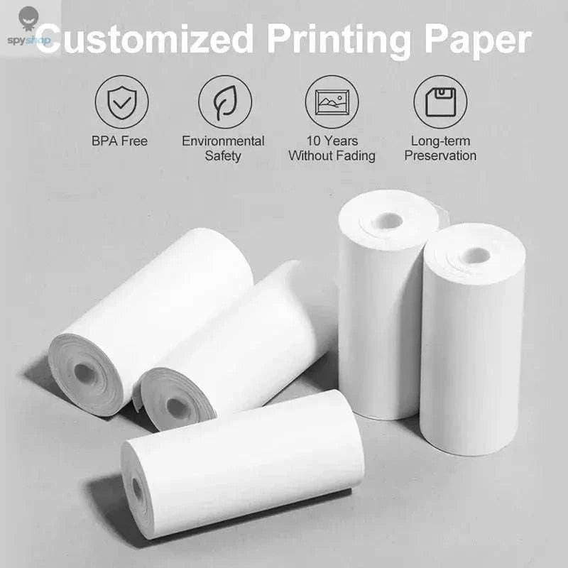 Thermal Paper Rolls 57×25mm – Clear Instant Camera Prints, Sticker-Backed-30 Rolls Sticker