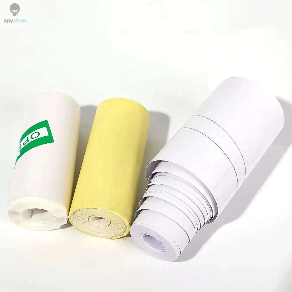 Thermal Printer Paper 57x25mm – Self‑Adhesive Rolls for Portable Mini Printers-5Rolls Trans Sticker
