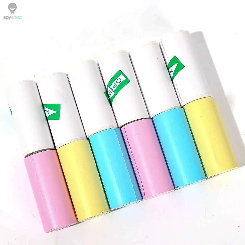 Thermal Printer Paper 57x25mm – Self‑Adhesive Rolls for Portable Mini Printers-5Rolls Trans Sticker