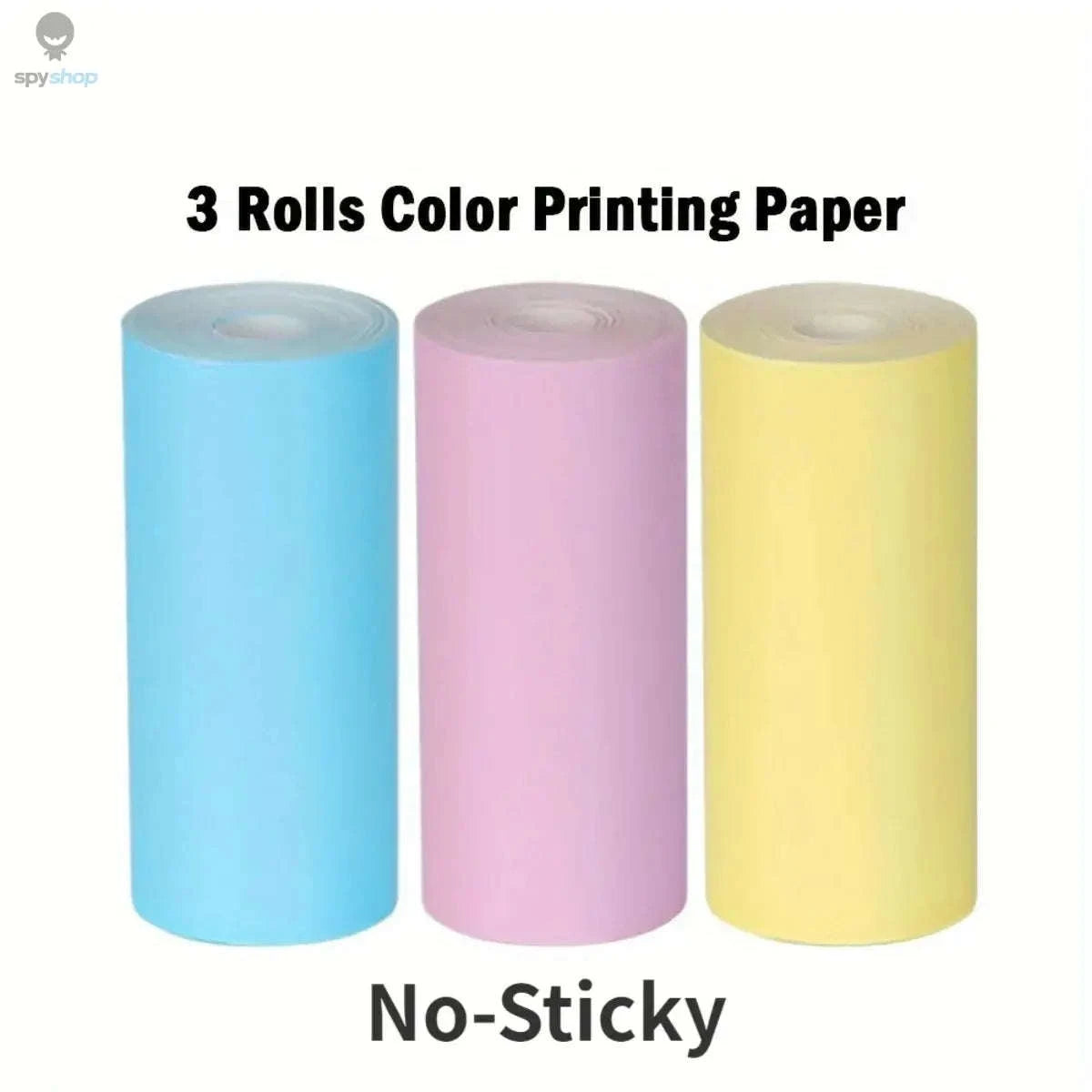 Thermal Printer Paper 57x25mm – Self‑Adhesive Rolls for Portable Mini Printers-5Rolls Trans Sticker