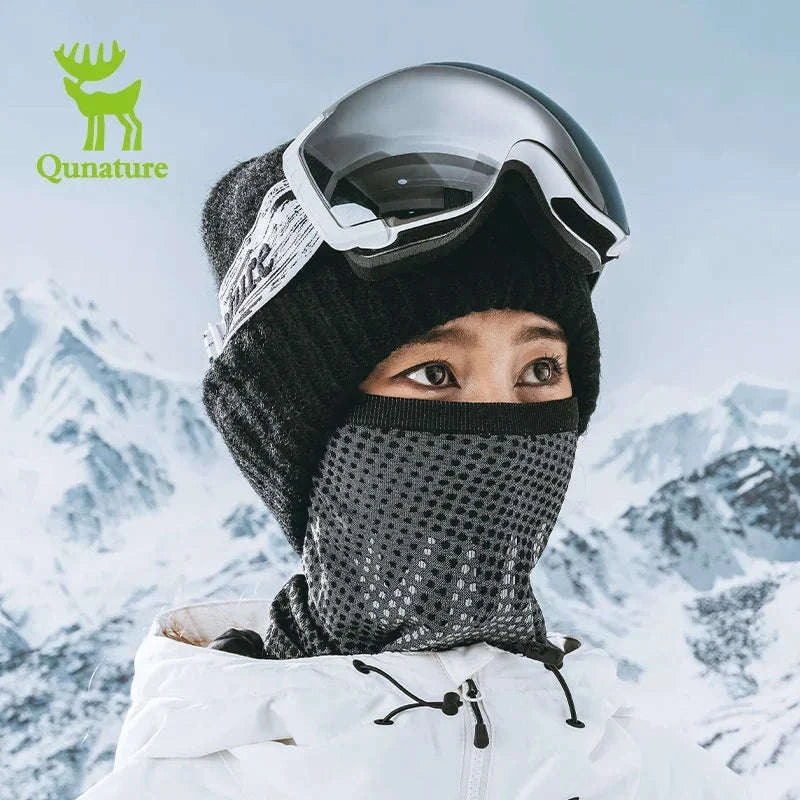 Thermal Ski Face Mask Neck Gaiter for Winter Sports & Outdoor Use-014-WB022 black / One Size