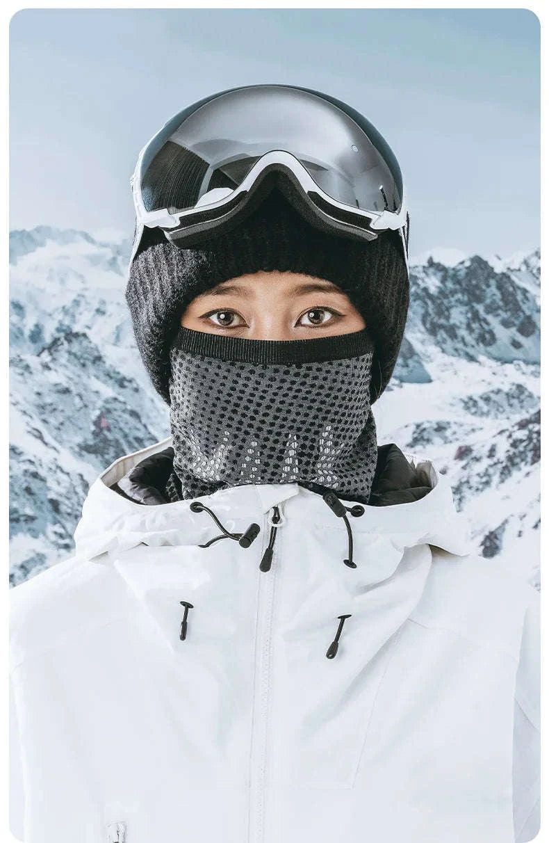 Thermal Ski Face Mask Neck Gaiter for Winter Sports & Outdoor Use-014-WB022 black / One Size