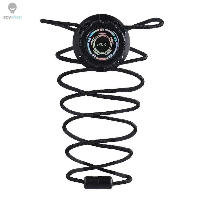 Thick Rope Swivel Buckle Automatic Shoelaces-Black Boomerang