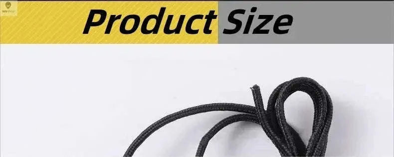 Thick Rope Swivel Buckle Automatic Shoelaces for Easy Wear-Black Boomerang