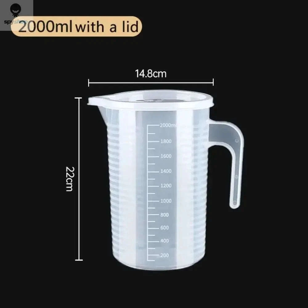 Thickened Plastic Measuring Cup with Scale (100-5000ml)-5000ml(with a lid)