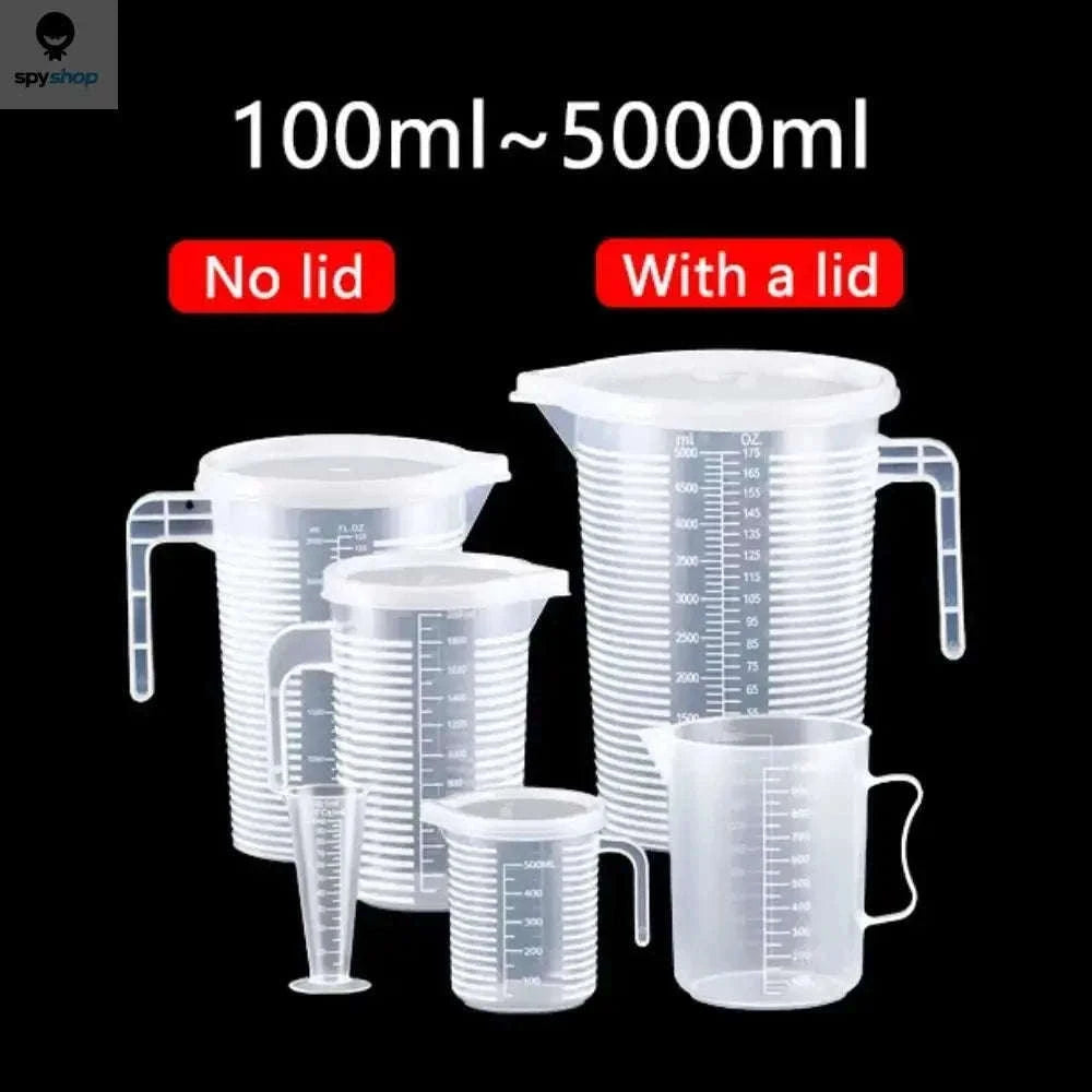 Thickened Plastic Measuring Cup with Scale, 100-5000ml-5000ml(with a lid)