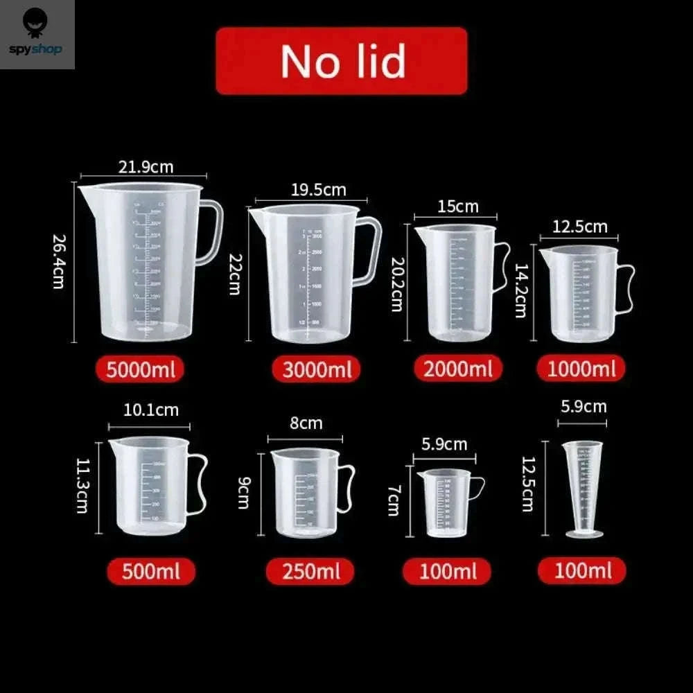 Thickened Plastic Measuring Cup with Scale, 100-5000ml-5000ml(with a lid)