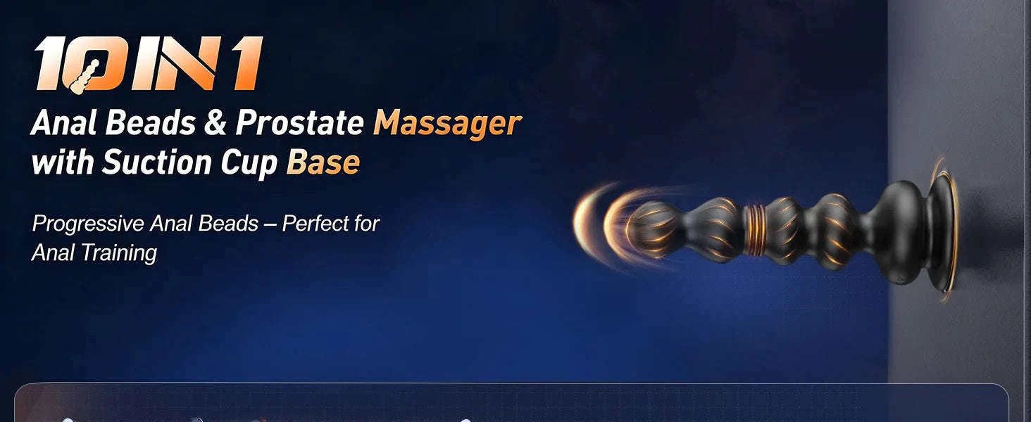 Thrusting Anal Beads Prostate Massager-Vibrate Purple