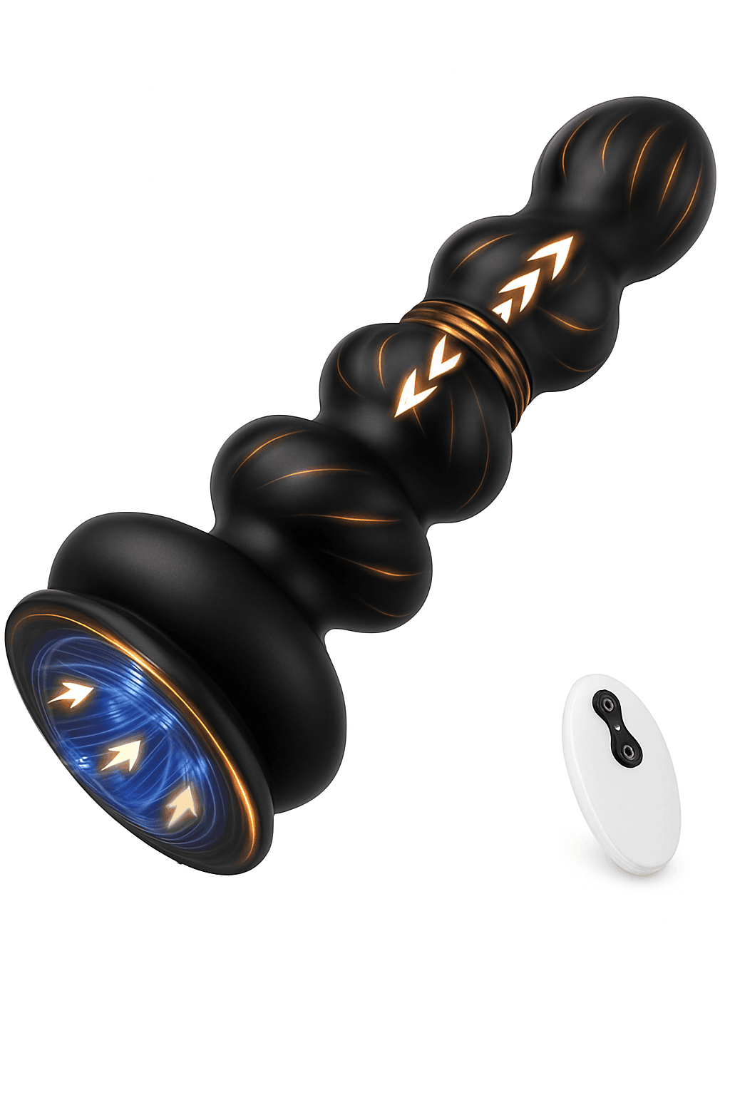 Thrusting Anal Beads Prostate Massager with Remote Control-Vibrate Purple