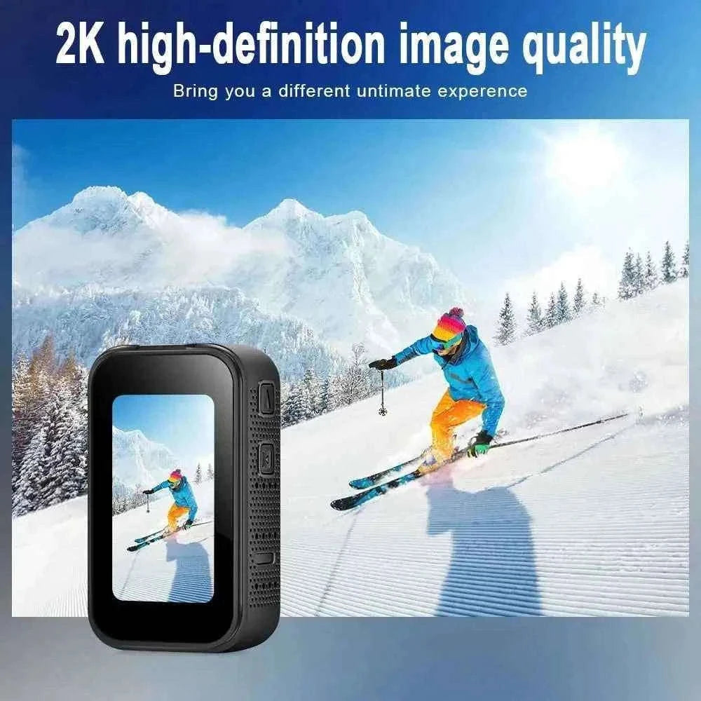 Thumb Action Camera with 1.47-Inch Screen and 120° Wide Angle-White riding