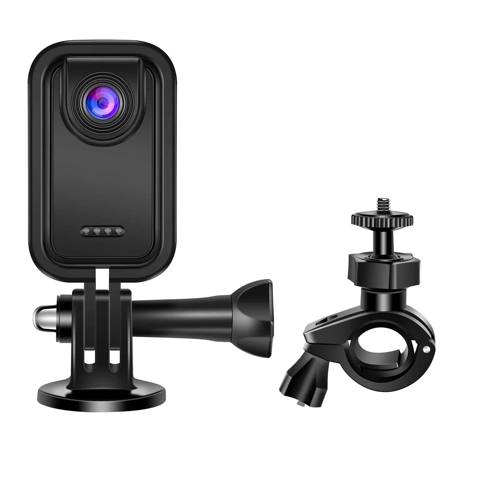 Thumb Action Camera with 1.47-Inch Screen and 120° Wide Angle-White riding