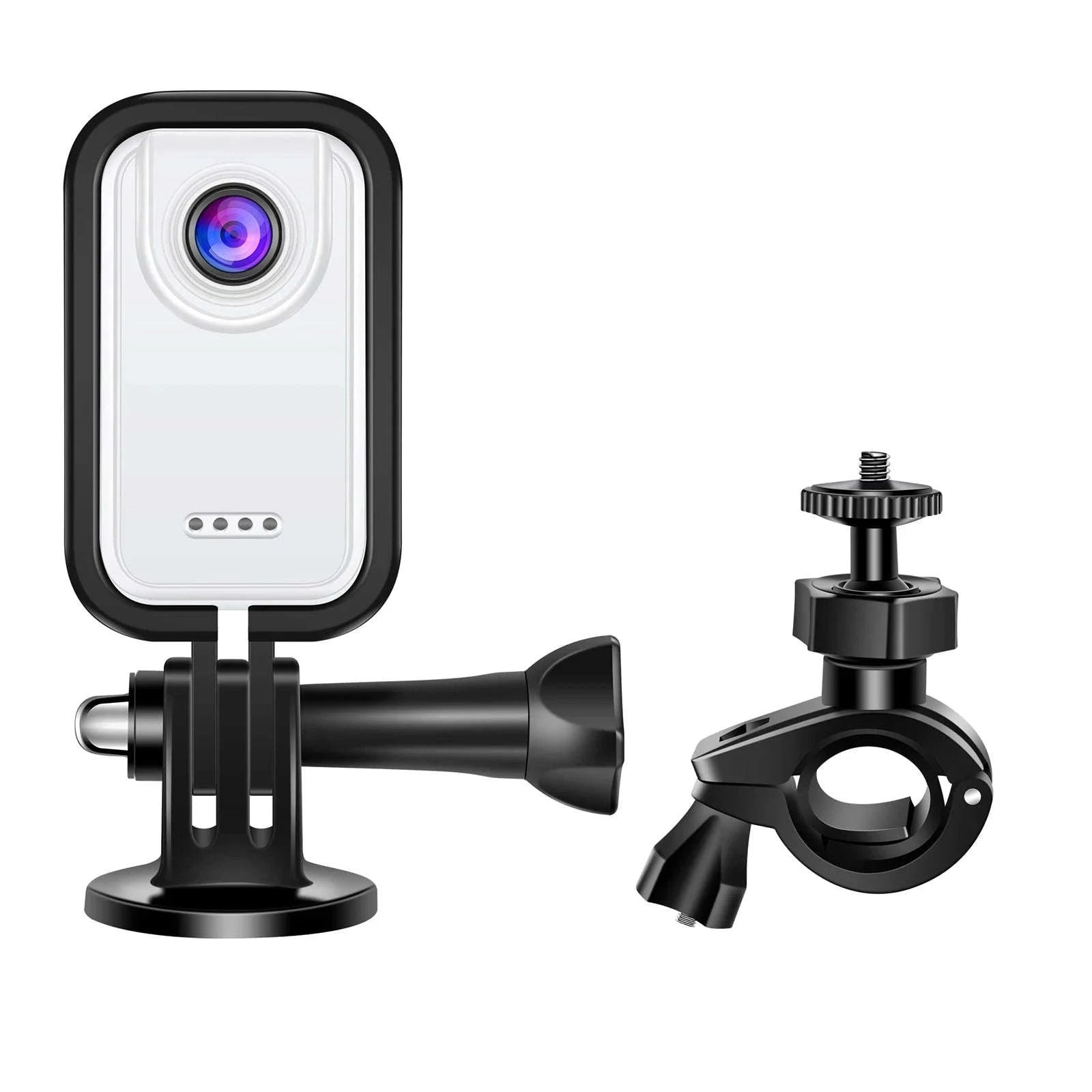 Thumb Action Camera with 1.47-Inch Screen and 120° Wide Angle-White riding