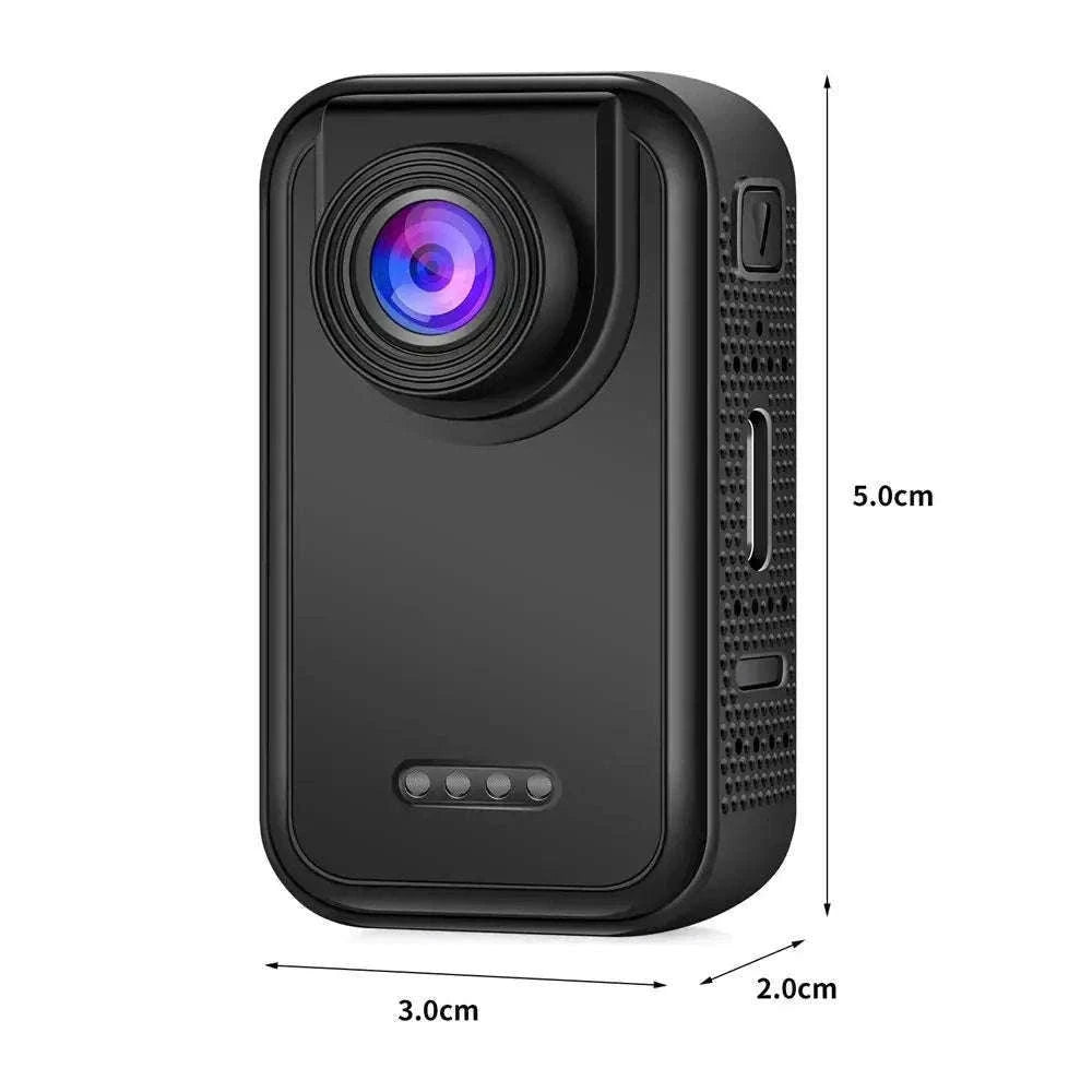Thumb Action Camera with 1.47-Inch Screen and 120° Wide Angle-White riding