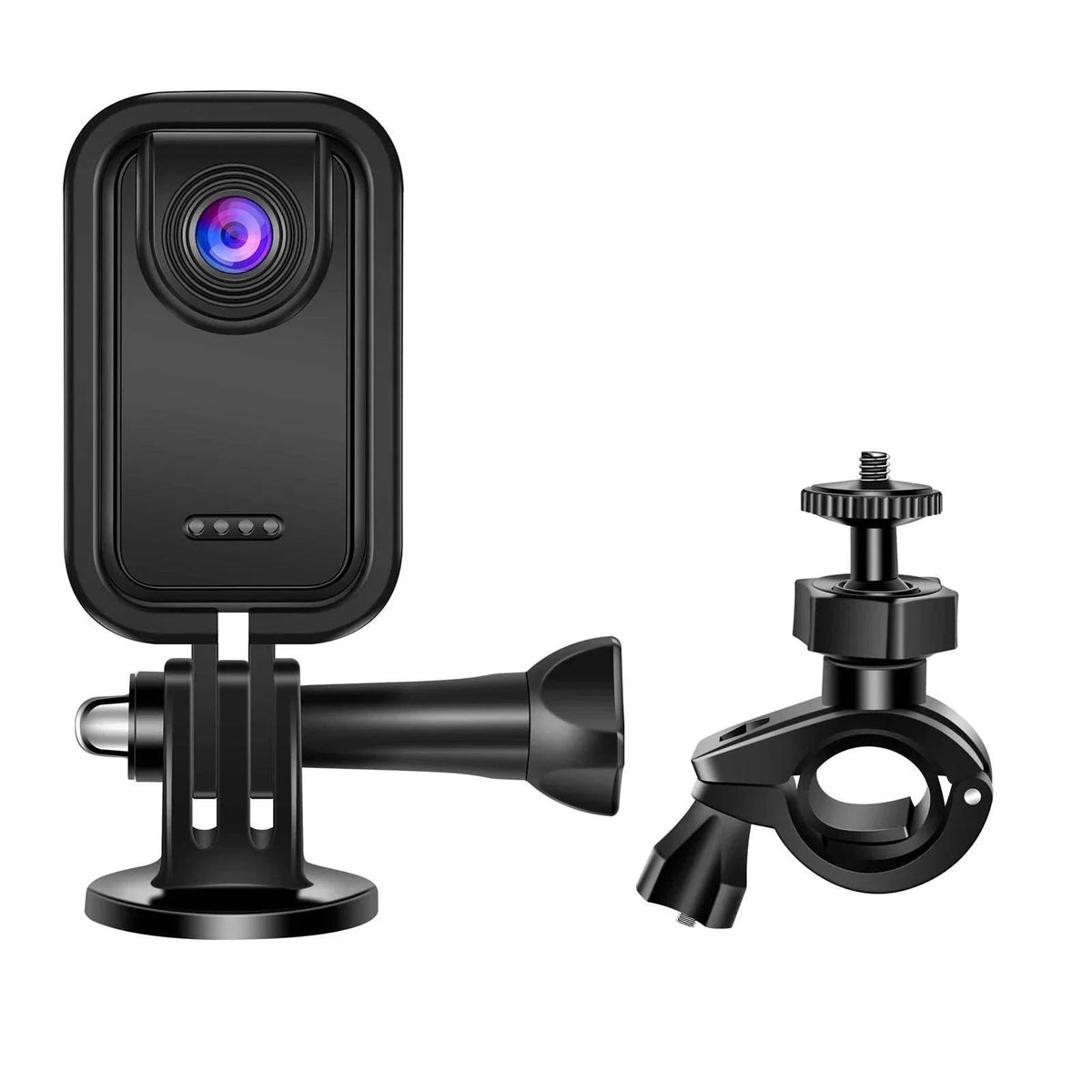 Thumb Action Camera with 1.47-Inch Screen and 120° Wide Angle-White riding