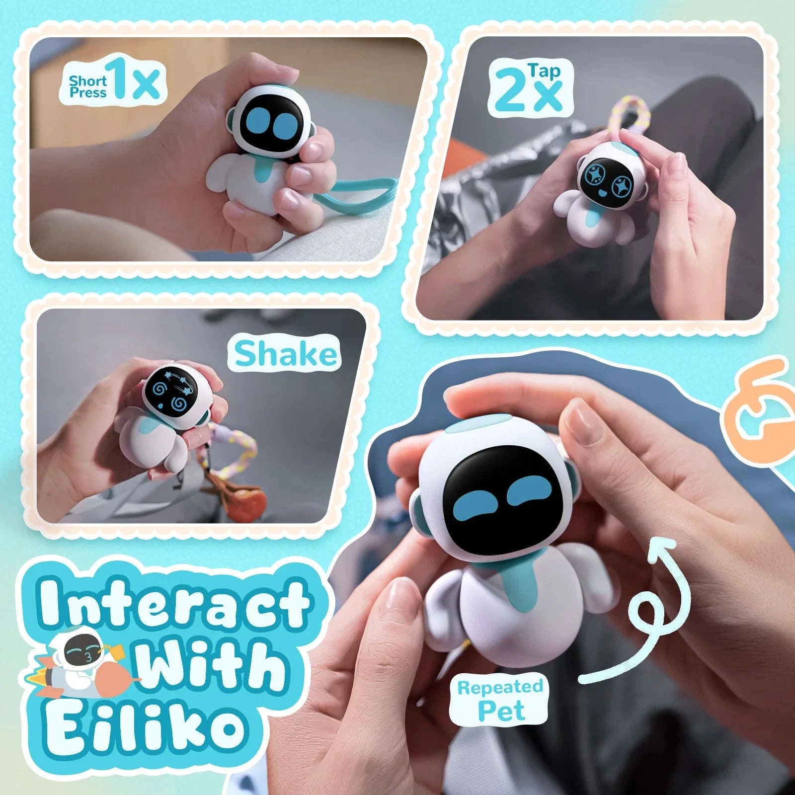 Tiny AI Charm Robot with Voice Chat and Emotional Responses-United States