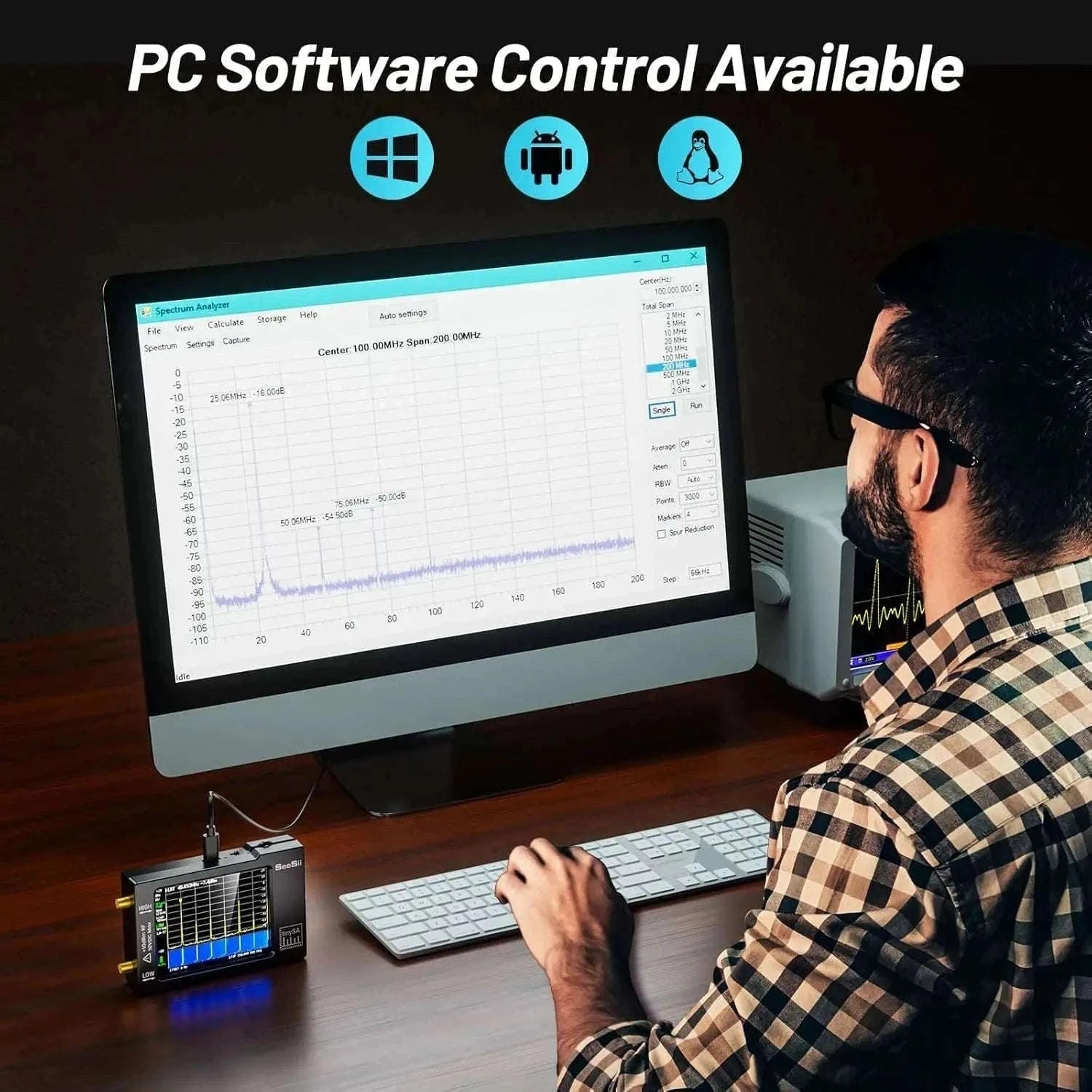 TinySA Portable Spectrum Analyzer V0.3.1 for RF Testing-CHINA