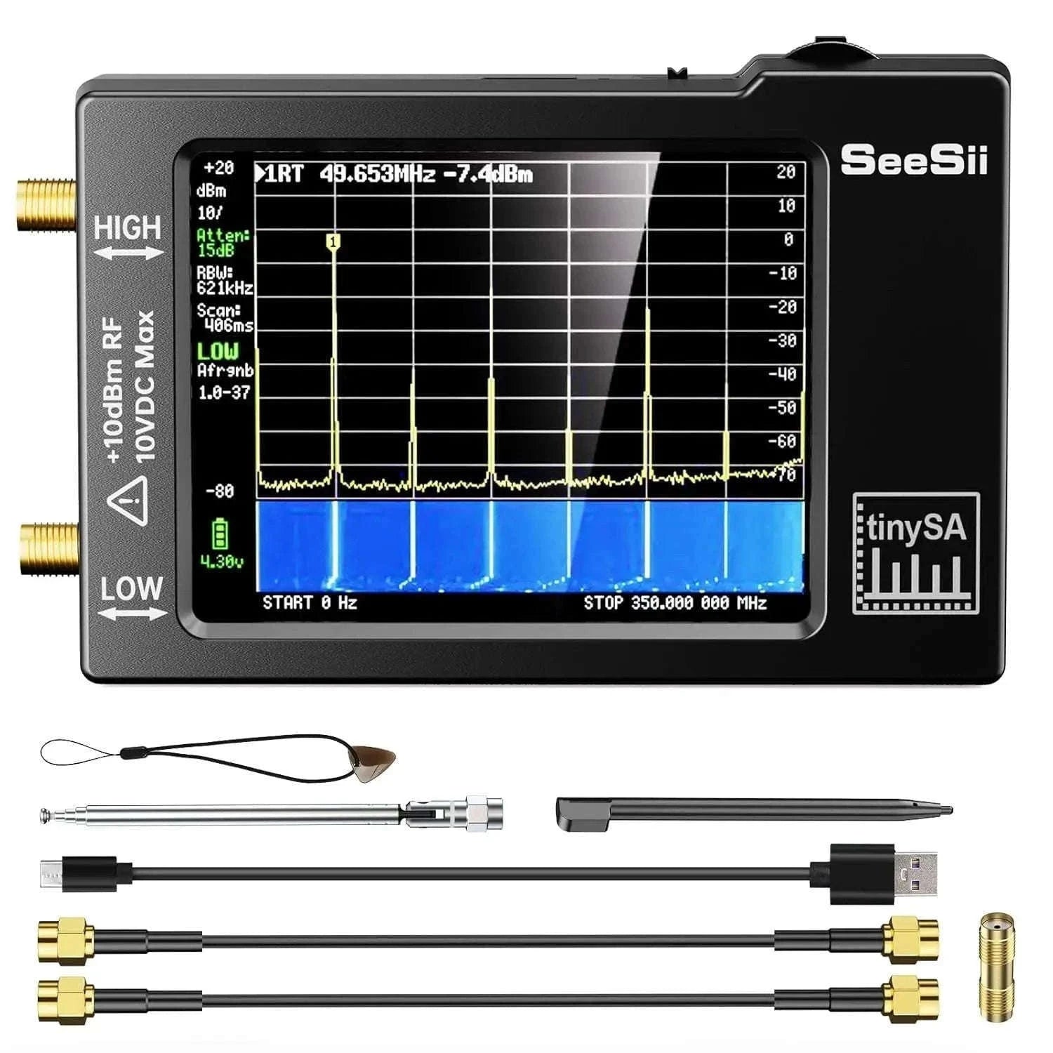 TinySA Portable Spectrum Analyzer V0.3.1 for RF Testing-CHINA
