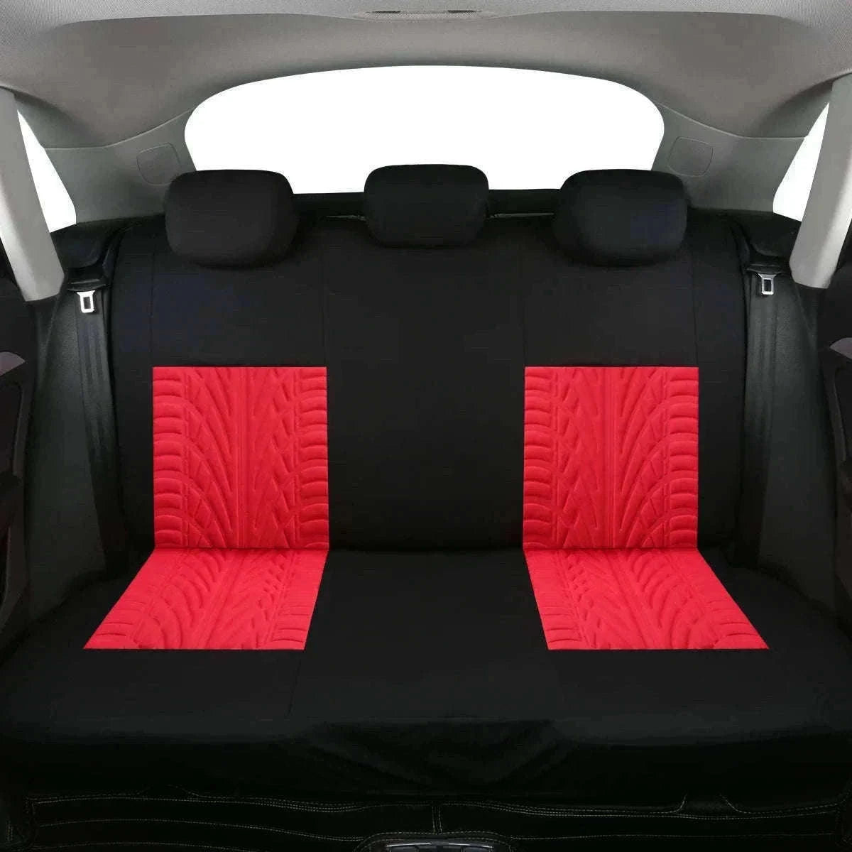 Tire Track Car Seat Covers Universal Airbag-Compatible Set-