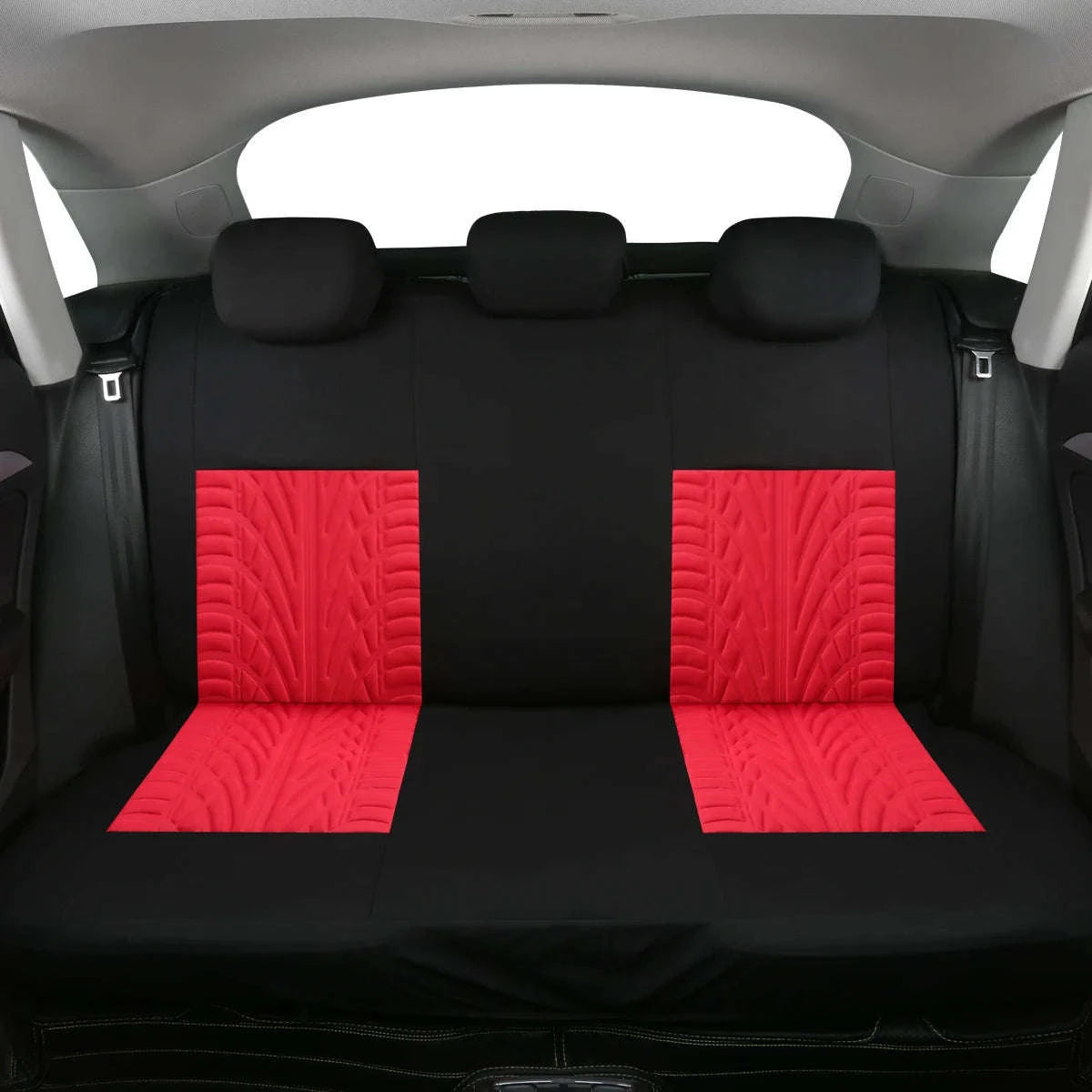 Tire Track Pressing Car Seat Covers – Universal Airbag‑Compatible Set-SN4-1701-9PCS-GY
