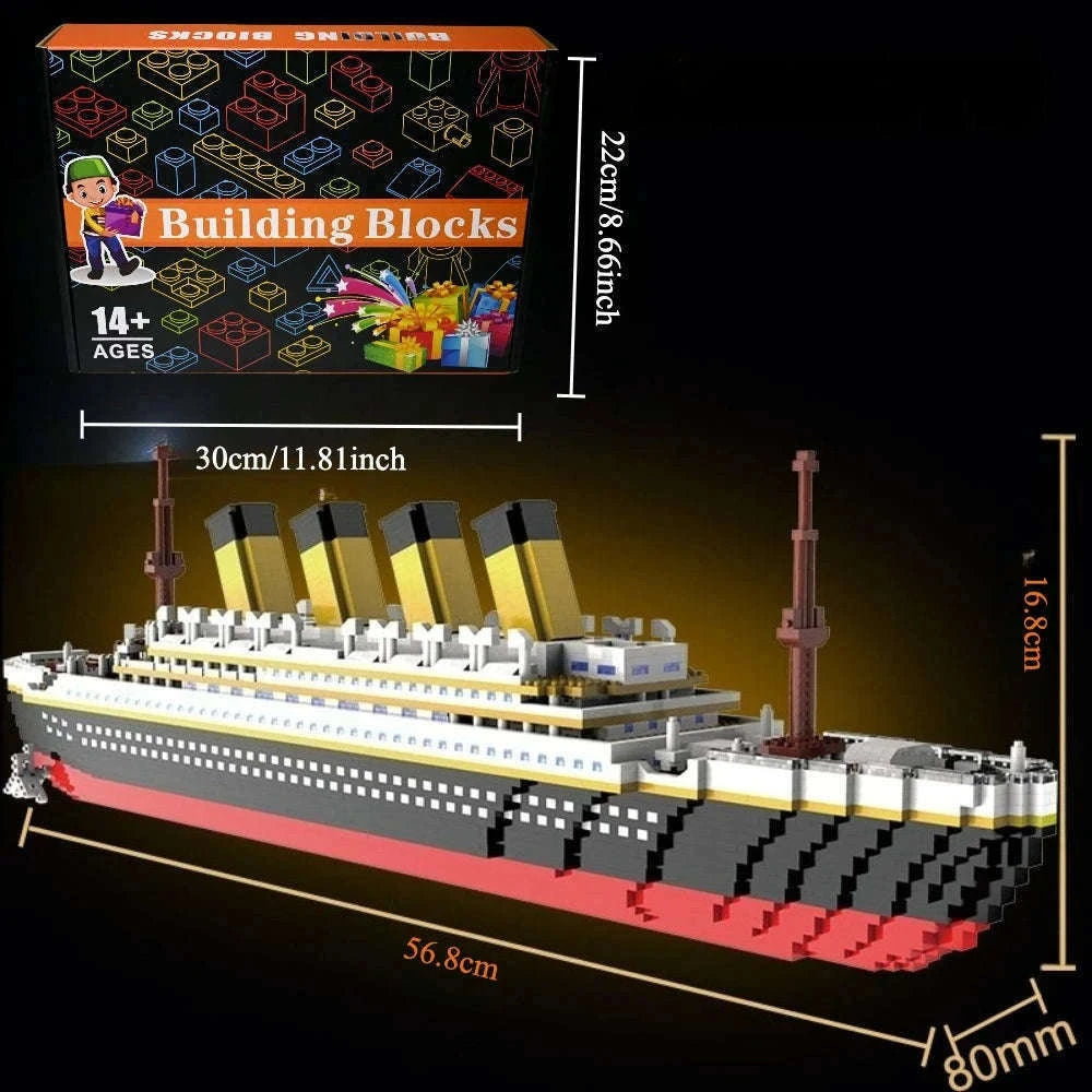 Titanic Model Cruise Ship Building Blocks Set for Display-3688Pcs Gift Box
