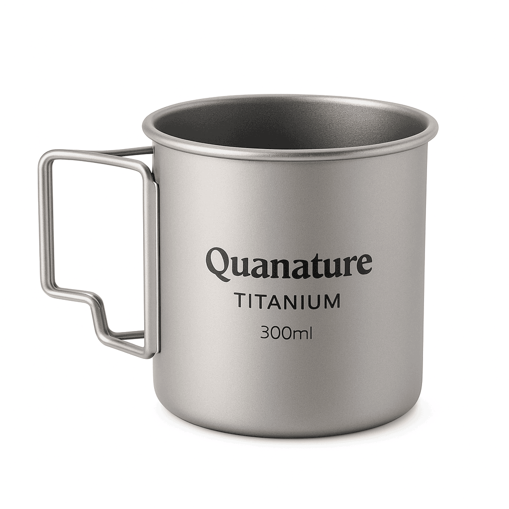 Titanium Camping Mug 300ml Ultralight Cup with Handle-60017901