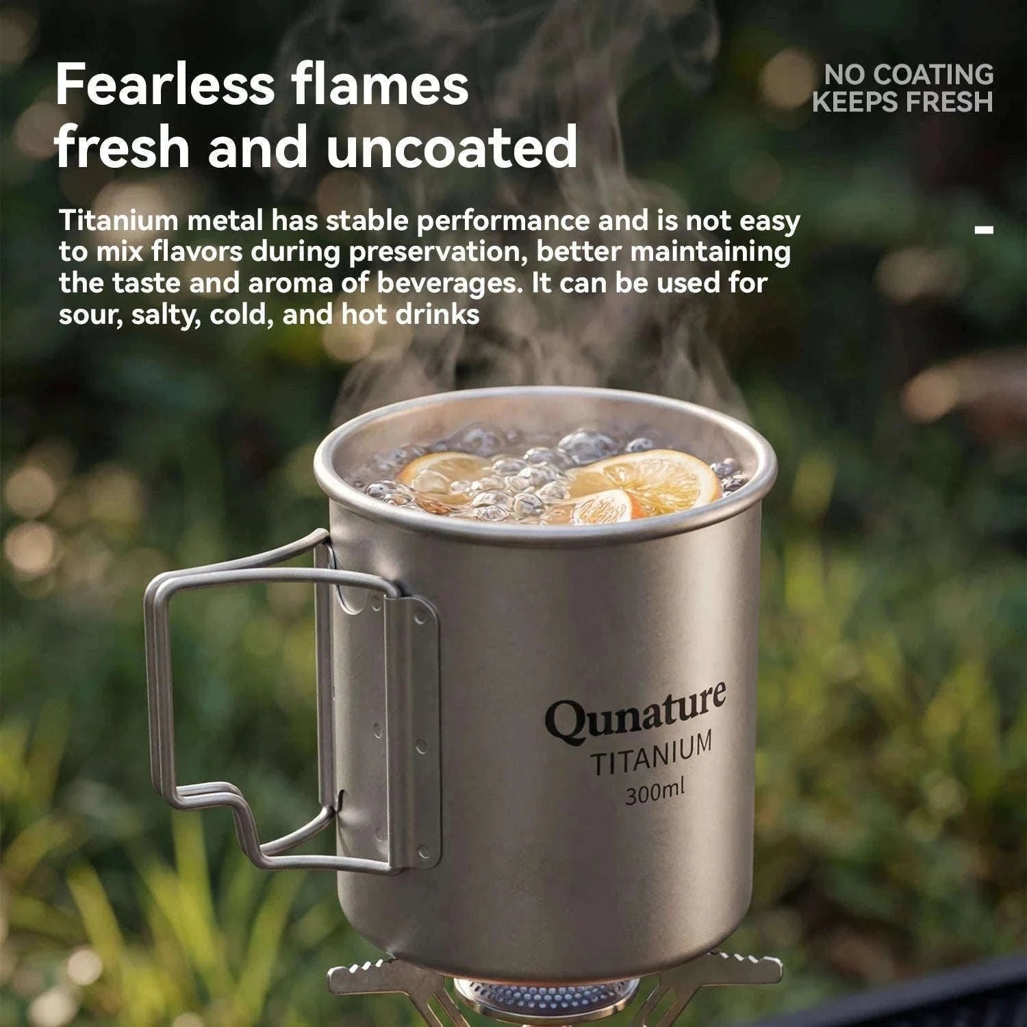 Titanium Camping Mug 300ml Ultralight Cup with Handle-60017901