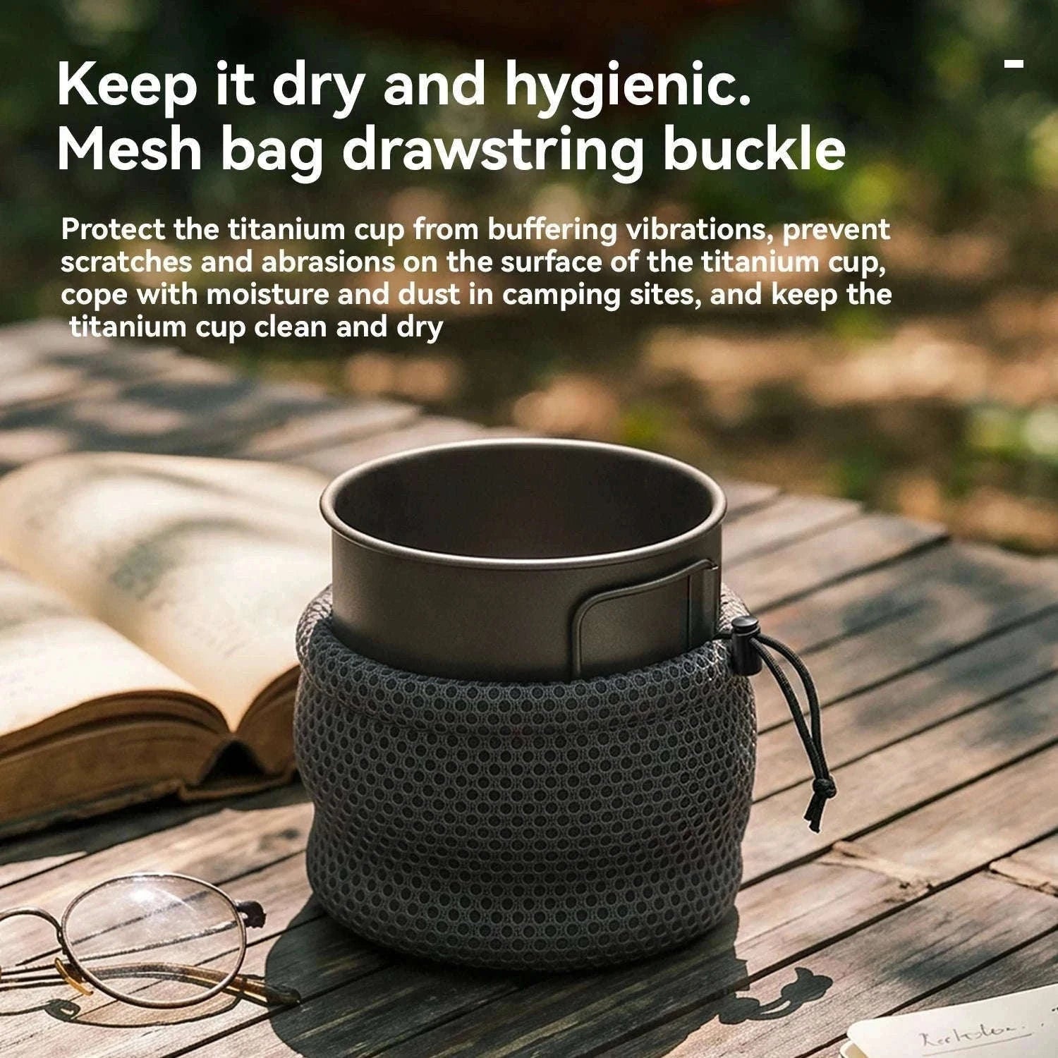 Titanium Camping Mug 300ml Ultralight Cup with Handle-60017901