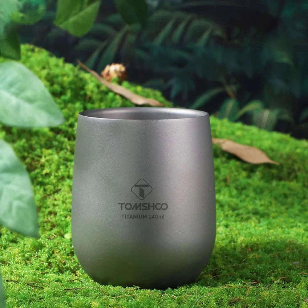Titanium Double Wall Insulated Camping Cup-240ml