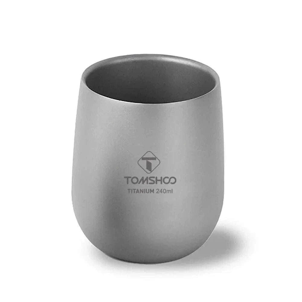 Titanium Double Wall Insulated Camping Cup-240ml