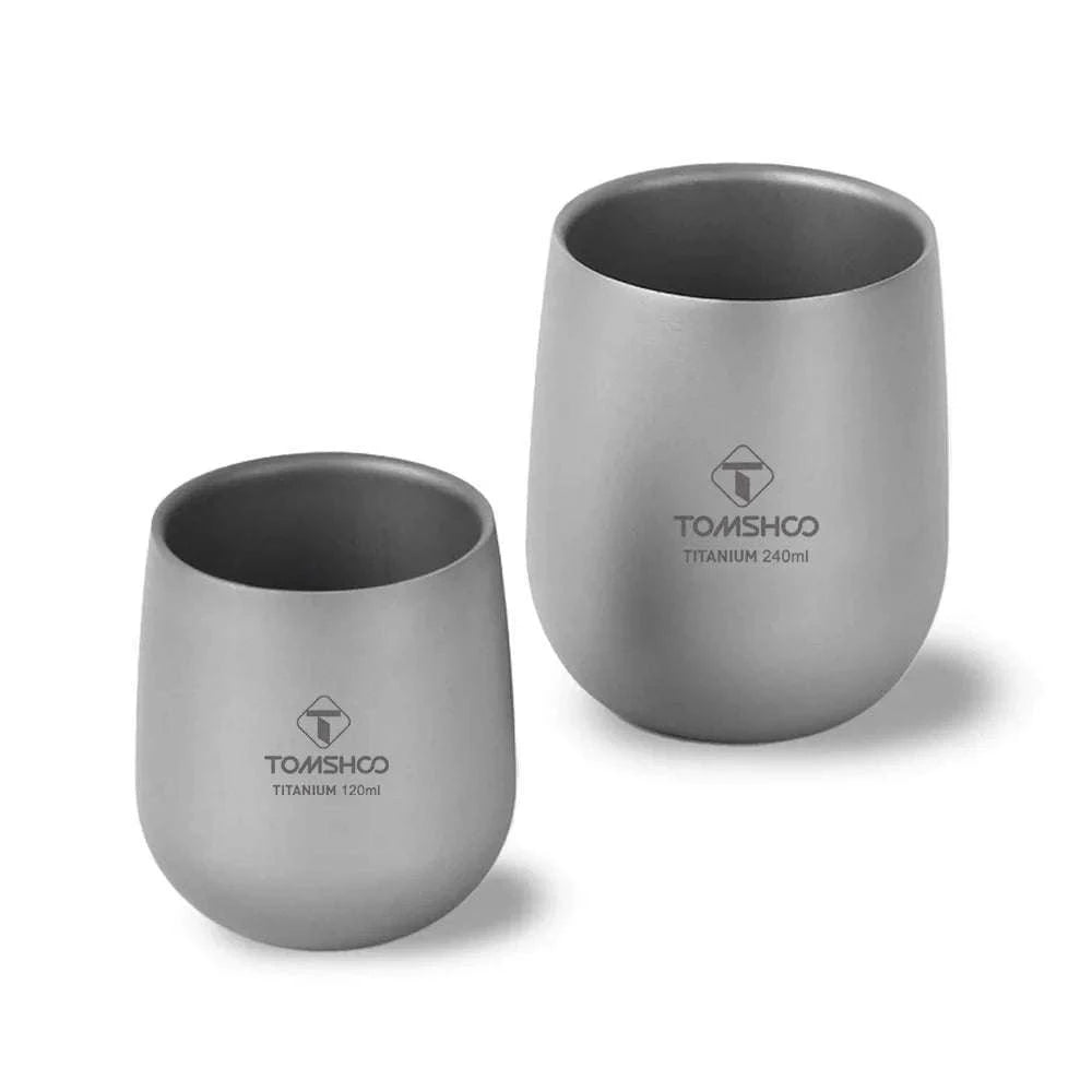 Titanium Double Wall Insulated Camping Cup-240ml