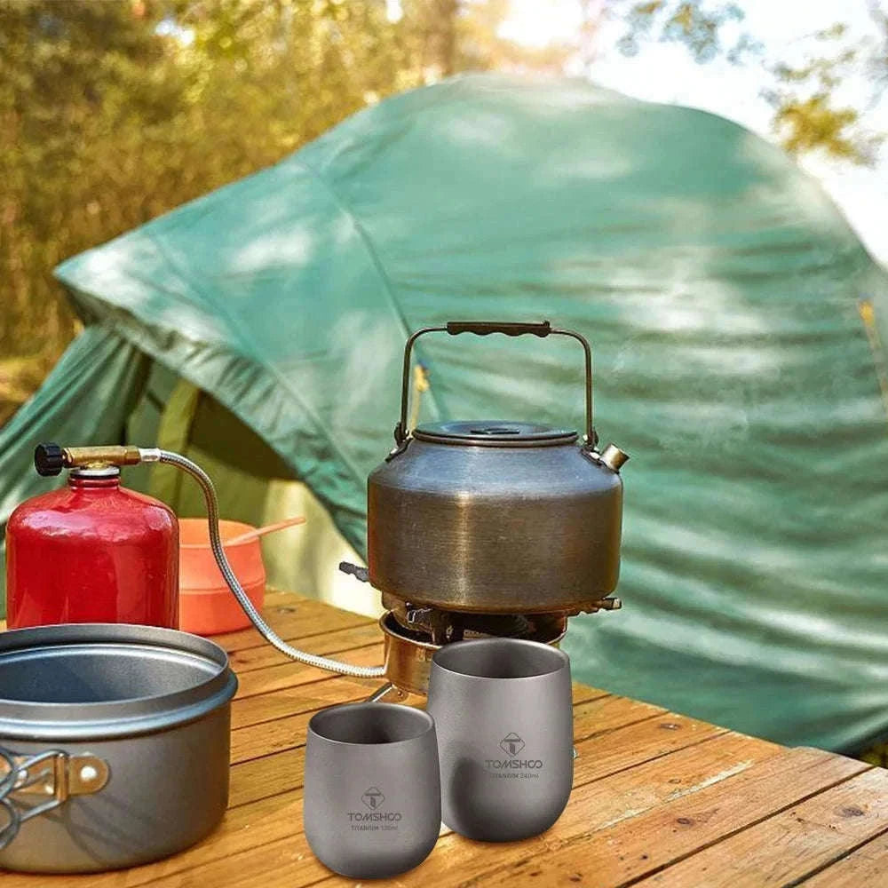 Titanium Double Wall Insulated Camping Cup-240ml