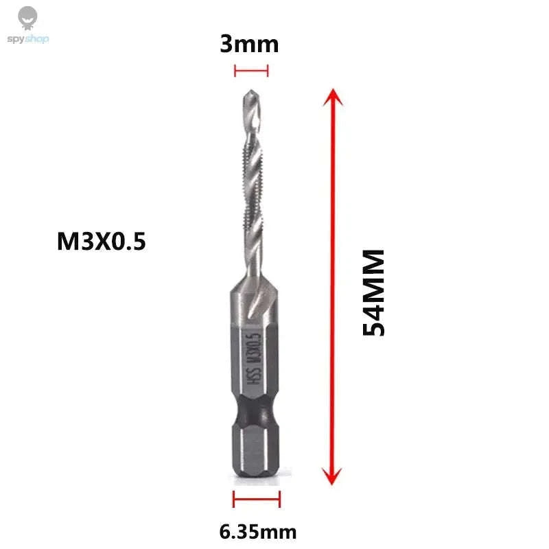 Titanium Plated HSS Tap Drill Bits with Hex Shank-6pcs set