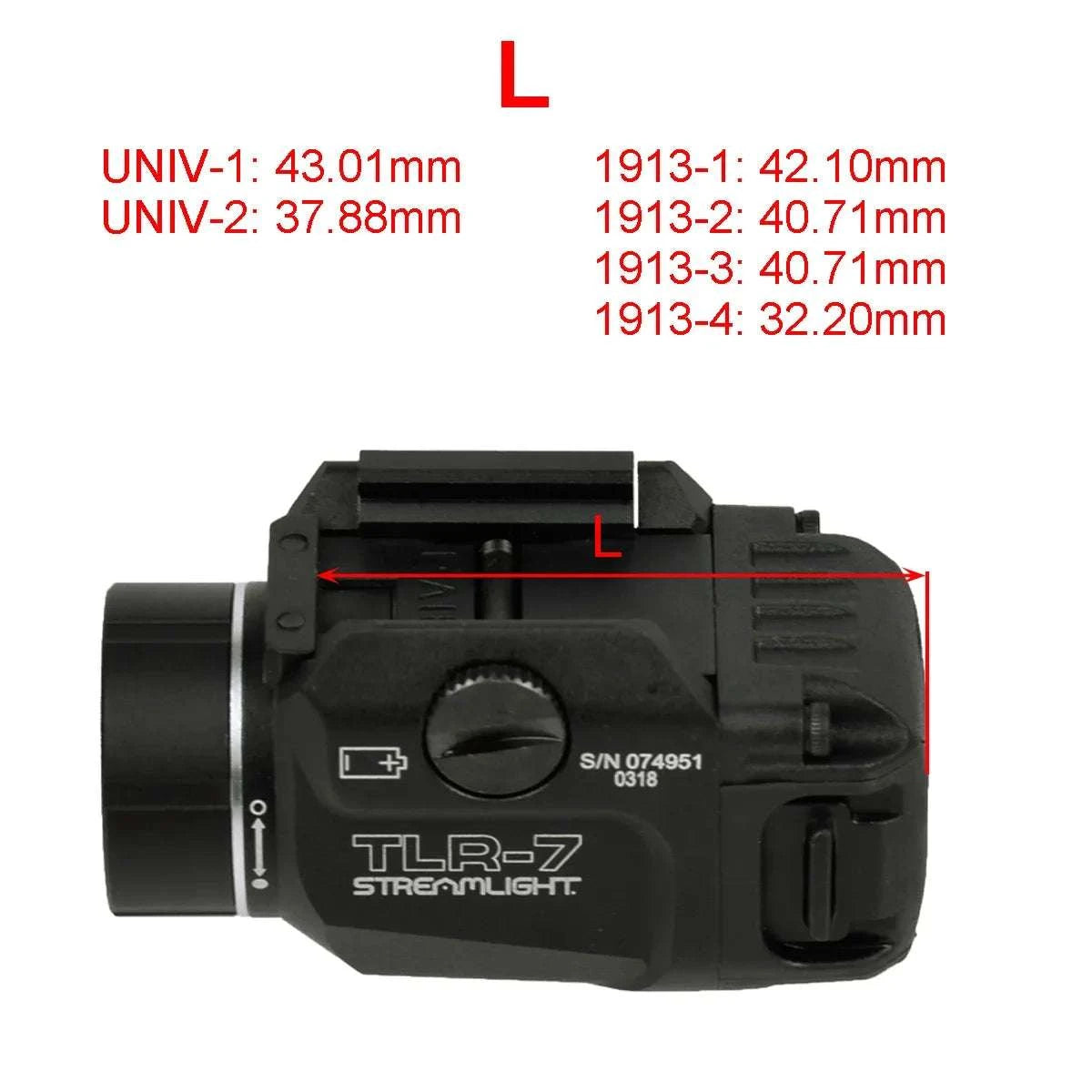 TLR Tactical LED Weapon Light Series TLR-1HL TLR-3 TLR-4 TLR-7 TLR-8-TLR-4 (DE)