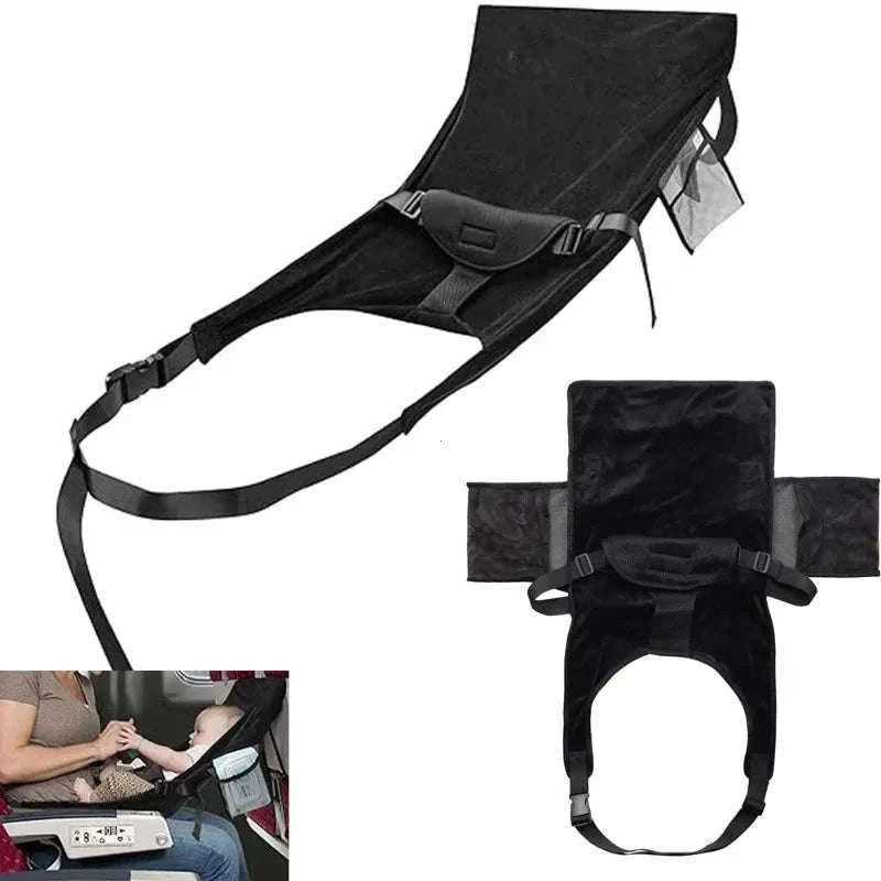 Toddler Airplane Seat Extender Bed with Footrest Hammock & Pocket-With Storage Bag