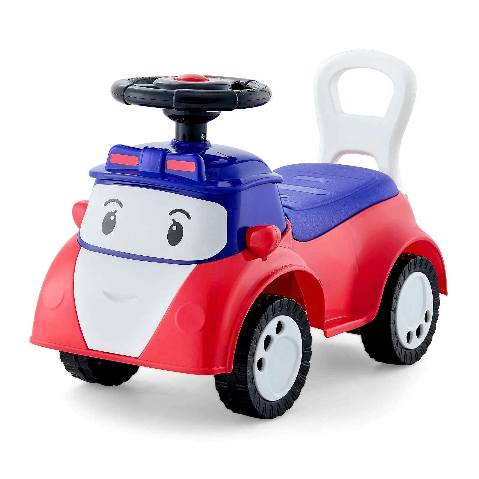 Toddler Ride-On Push Car with Music & Storage, 55 lb Capacity-Red / United States