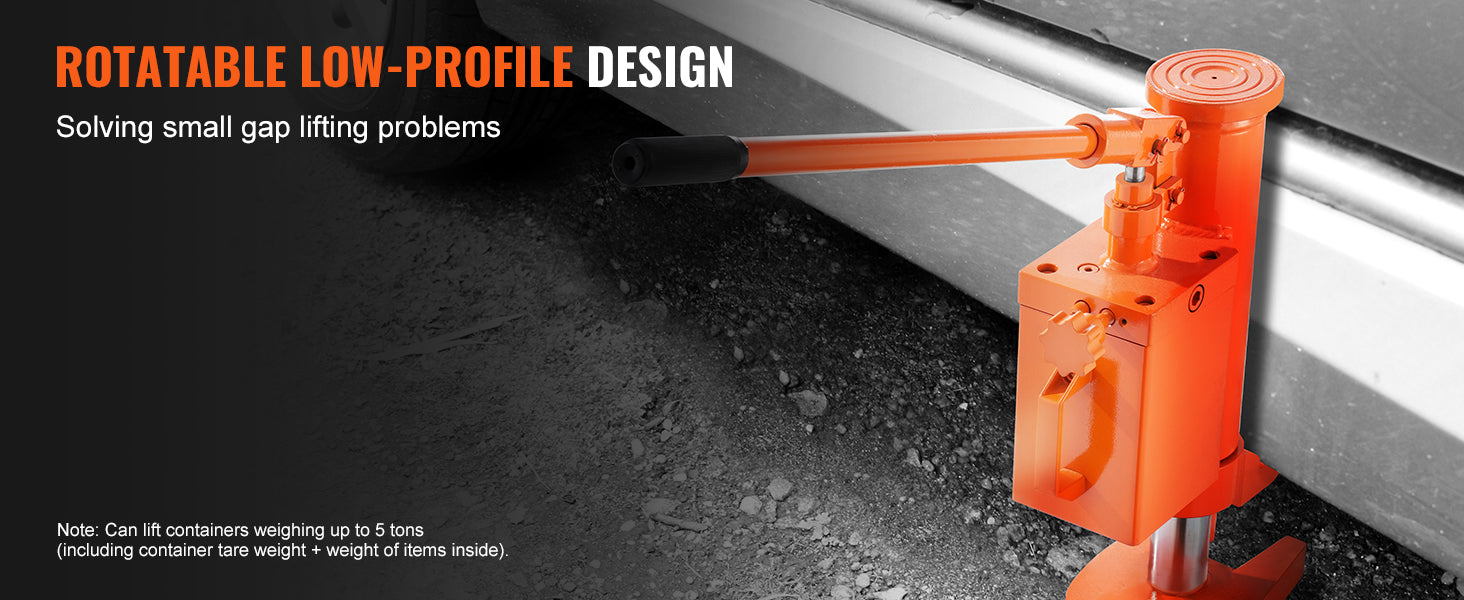 5T/10T Hydraulic Toe Jack with 360° Rotating Base for Machinery