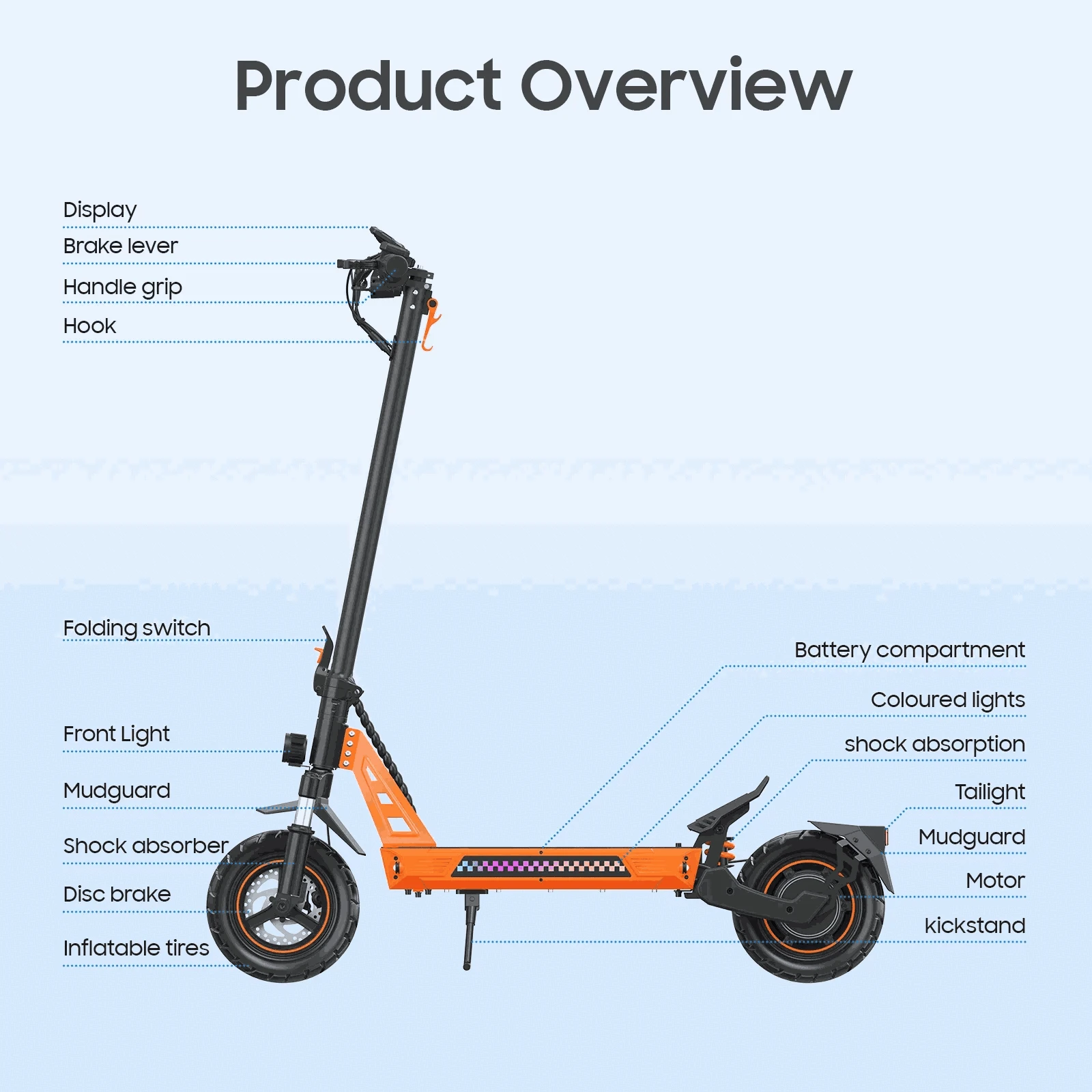 TOFUN TF3 1000W Electric Scooter for City and Off-Road-TF3 / france
