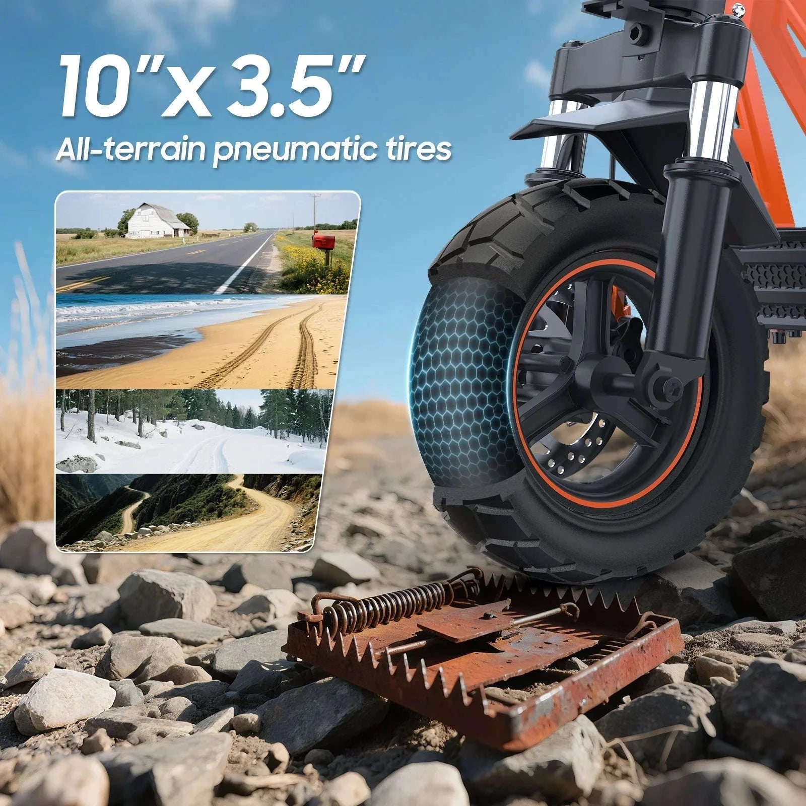 TOFUN TF3 1000W Electric Scooter for City and Off-Road-TF3 / france
