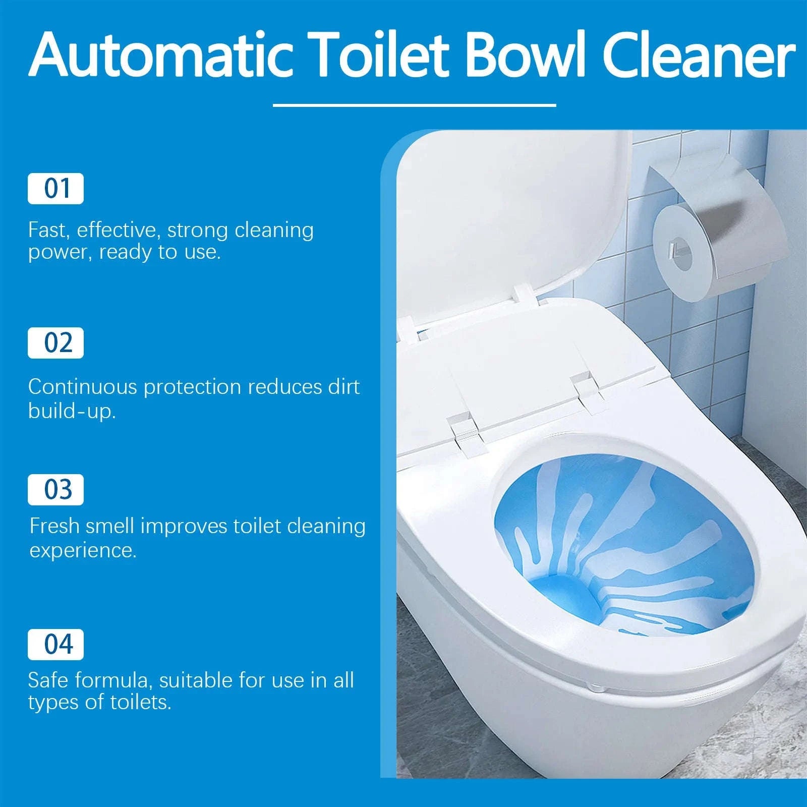 Toilet Cleaning Tablets for Stain Removal & Odor Control (20pcs)-20pcs boxed / United States