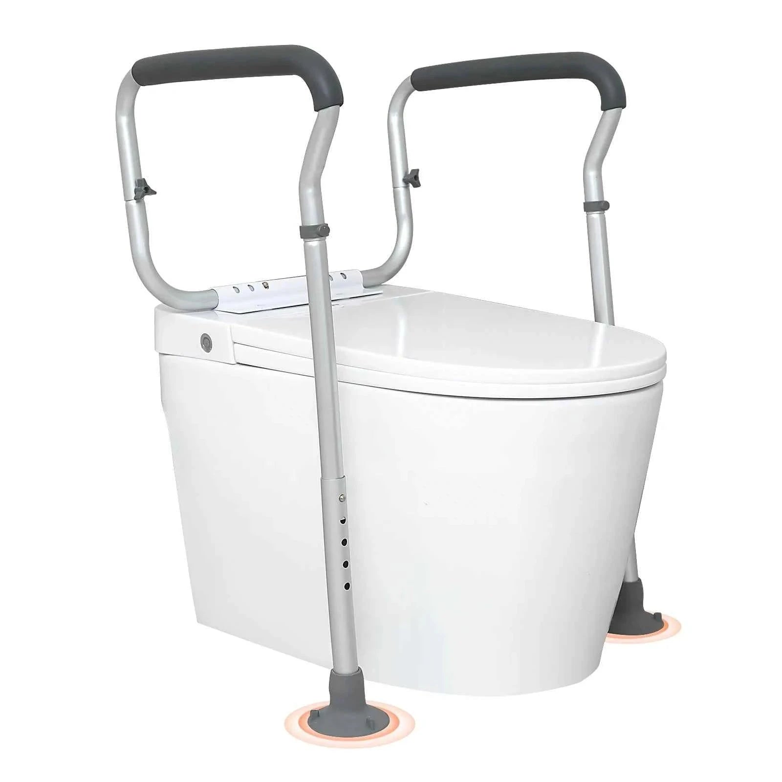 Toilet Safety Rail Adjustable Width and Height Supports 300 lbs-300pound / United States